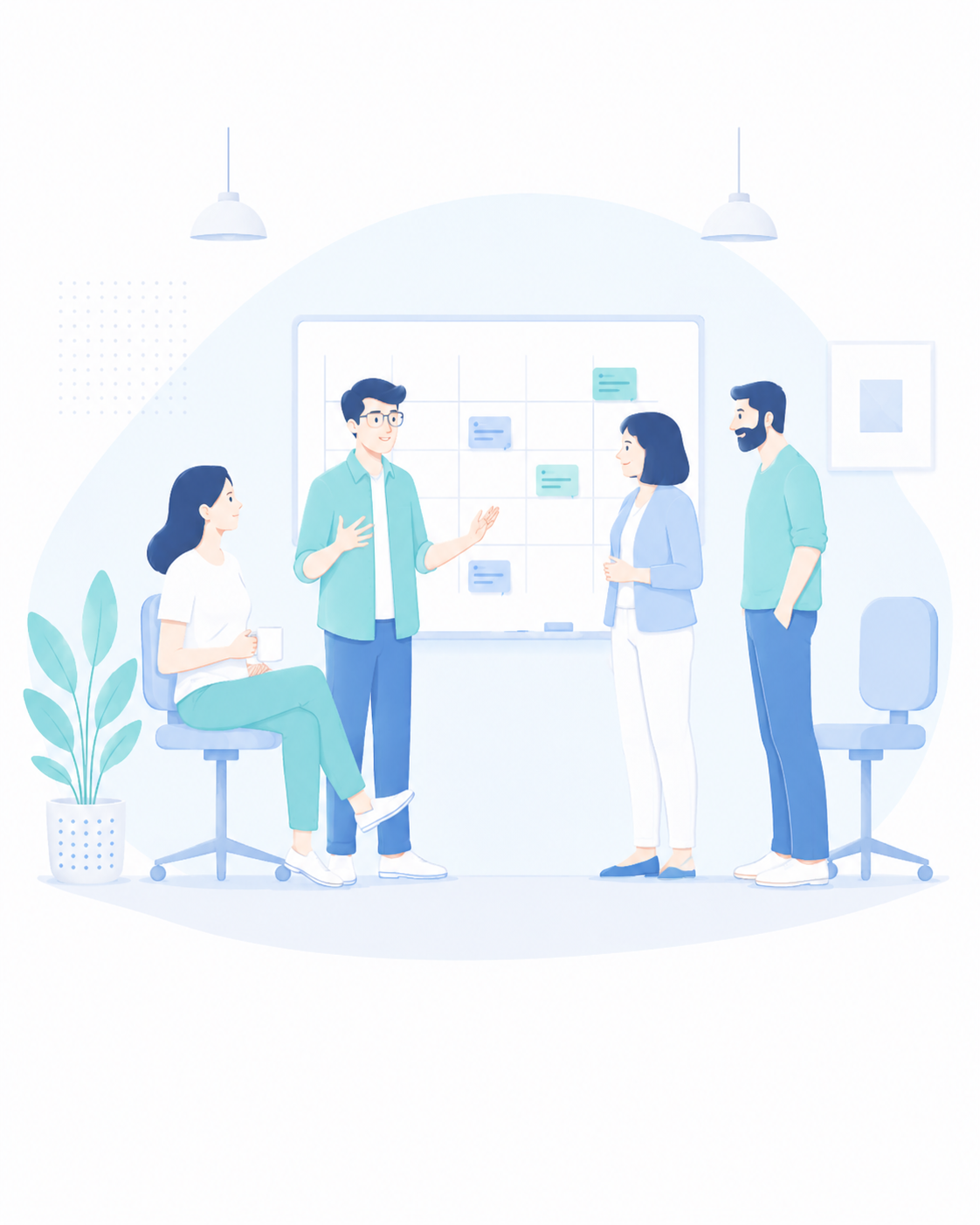 Facilitated product workshop with a team