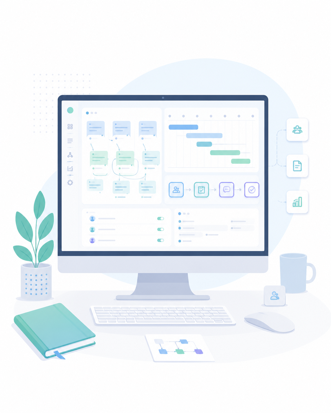 Premium SaaS product workspace dashboard